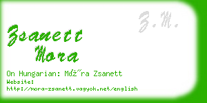 zsanett mora business card